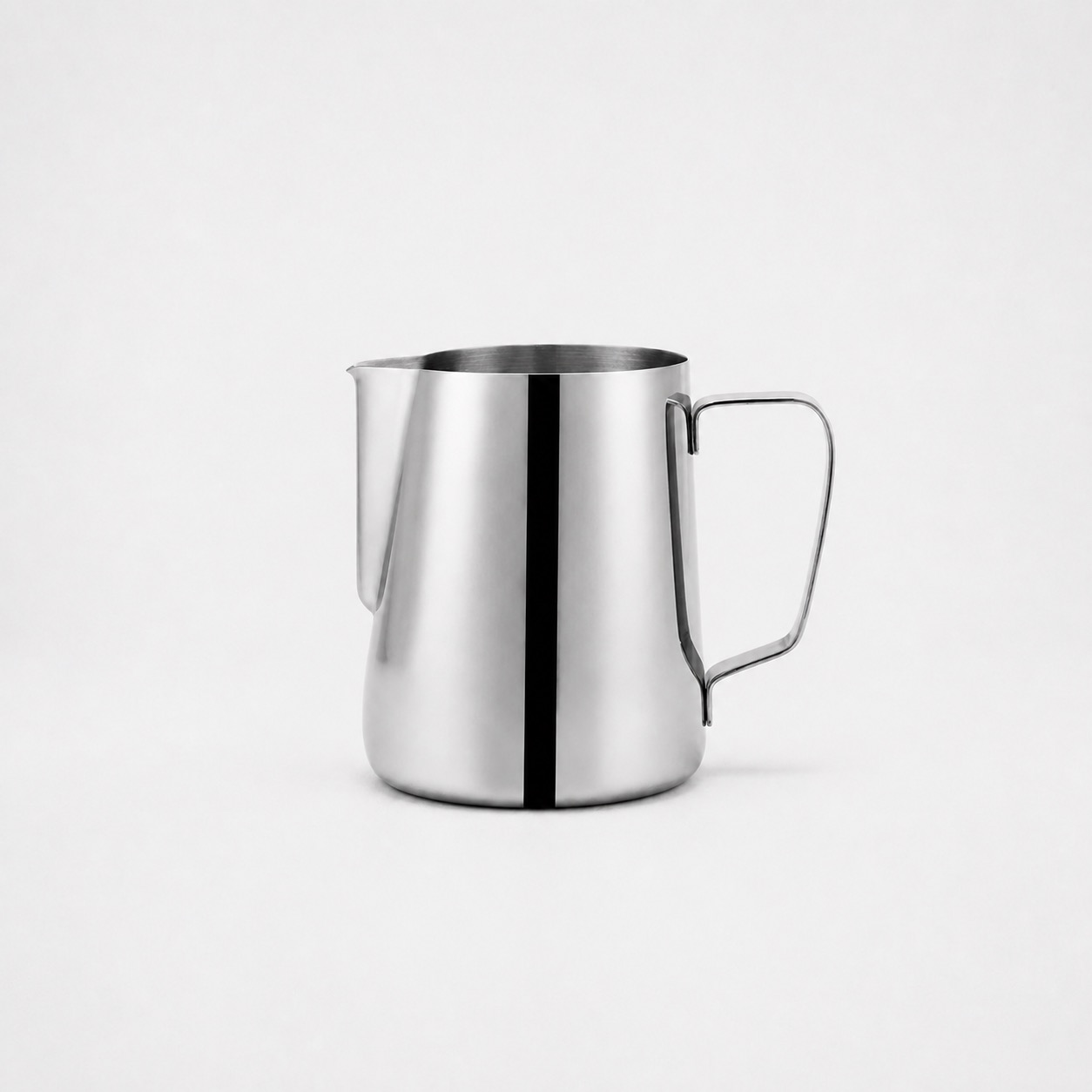 GRADUATED STAINLESS-STEEL MILK PITCHER