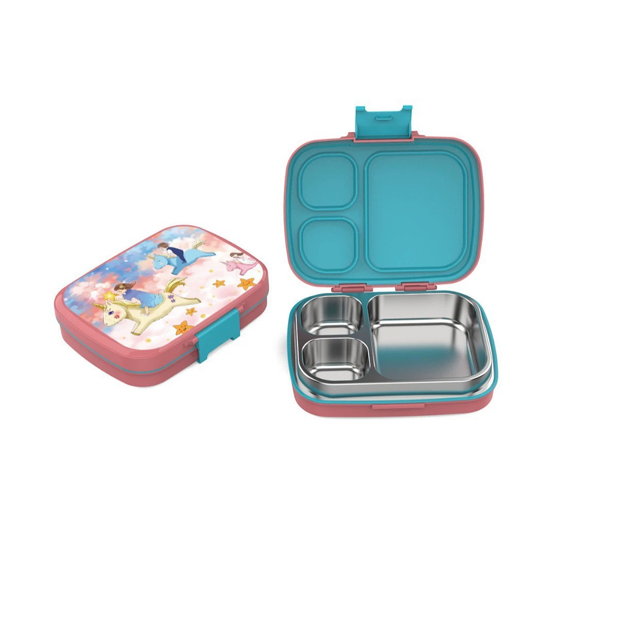 3-COMPARTMENT STAINLESS STEEL LUNCH BOX